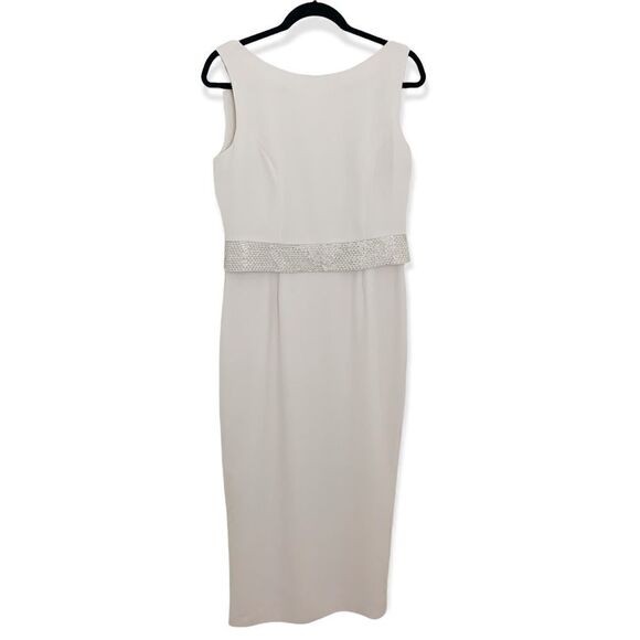 Daymor Couture Cream Sequin Layered Mother of the Bride Dress - Picture 3 of 10